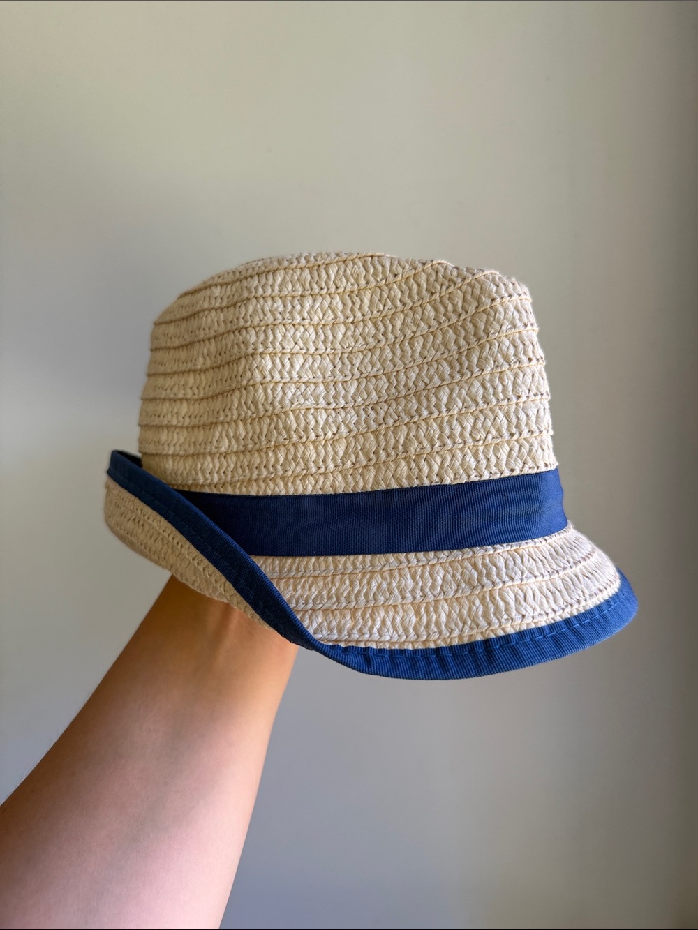 Kids Straw Fedora Hat